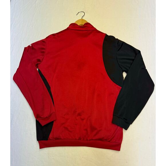 Adidas track Jacket Mens XL Black Red Track 3-Stripes full Zip runs small M-L - Picture 8 of 8